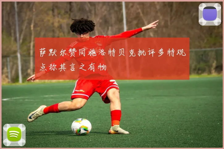 萨默尔赞同施洛特贝克批评多特观点称其言之有物